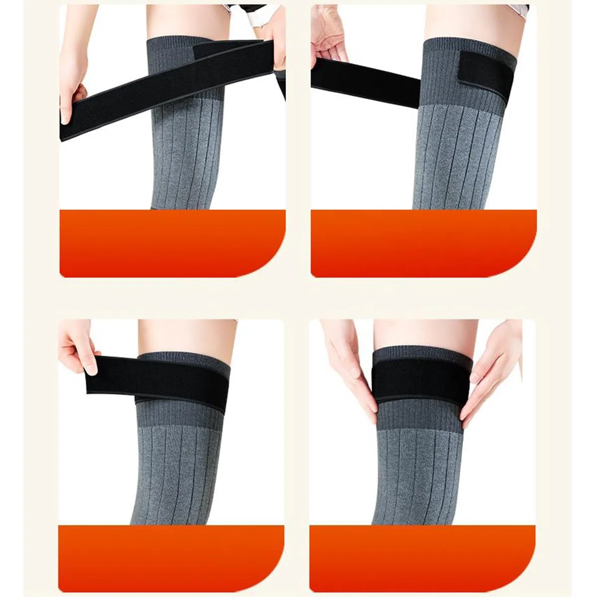 Calzini caldi sopra il ginocchio in cashmere, ginocchiere termiche invernali antiscivolo, ginocchiere in cashmere calde e antiscivolo estese