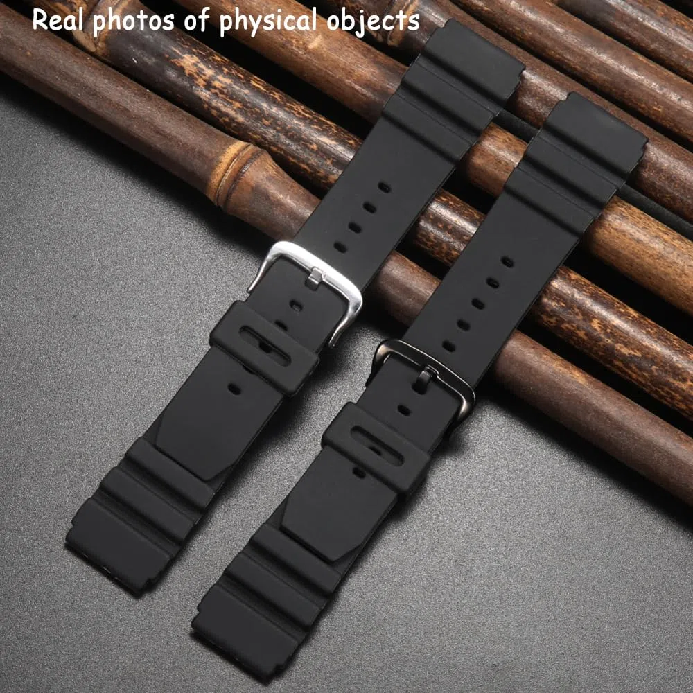 Cinturino in silicone compatibile con Casio MDV106 AMW320 sereis Unisex Diver Watch Band MDV-106 Cinturino di ricambio in gomma