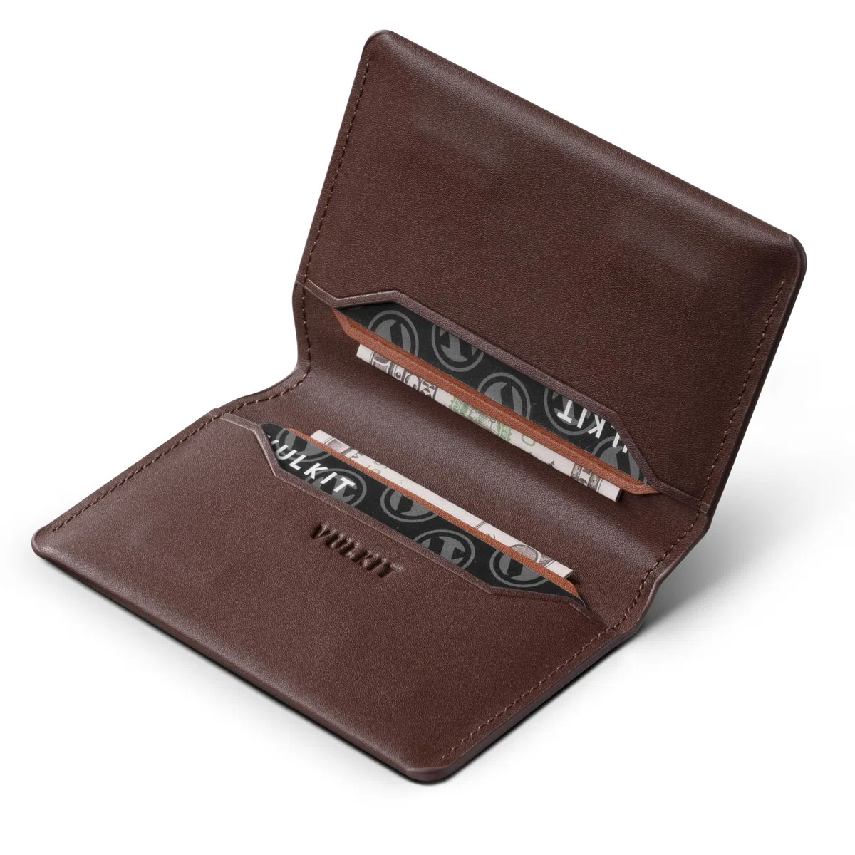 VULKIT Porta Carte di Credito Sottile e Minimalista in Pelle con Protezione RFID Tasca Frontale e Chiusura Magnetica