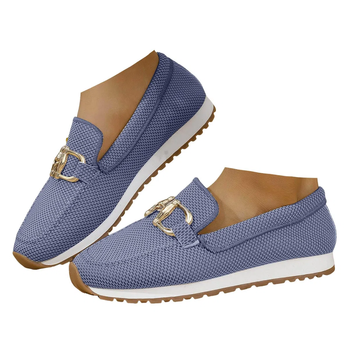Loafer - Scarpe basse da donna con fibbia in metallo, comode mocassini, da lavoro, da donna, slippers on Loafers, per il tempo libero