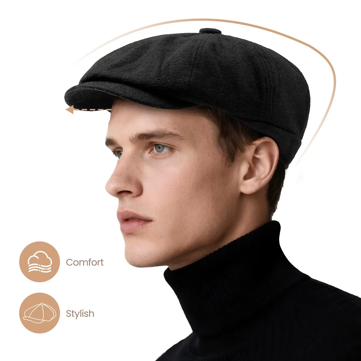 SAKTHIVEL Coppola Uomo Basco Berretto Piatto Baschi Uomo Vintage Scozzesi Irlandese Flat cap