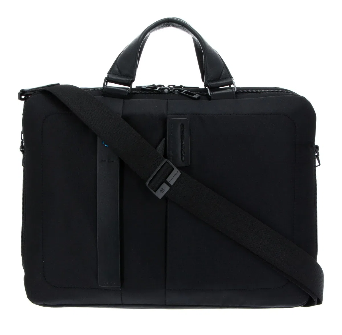PIQUADRO Pulse Cartella organizer a due manici porta PC, Tessuto, Chevron/Nero, 15.6" a due scomparti