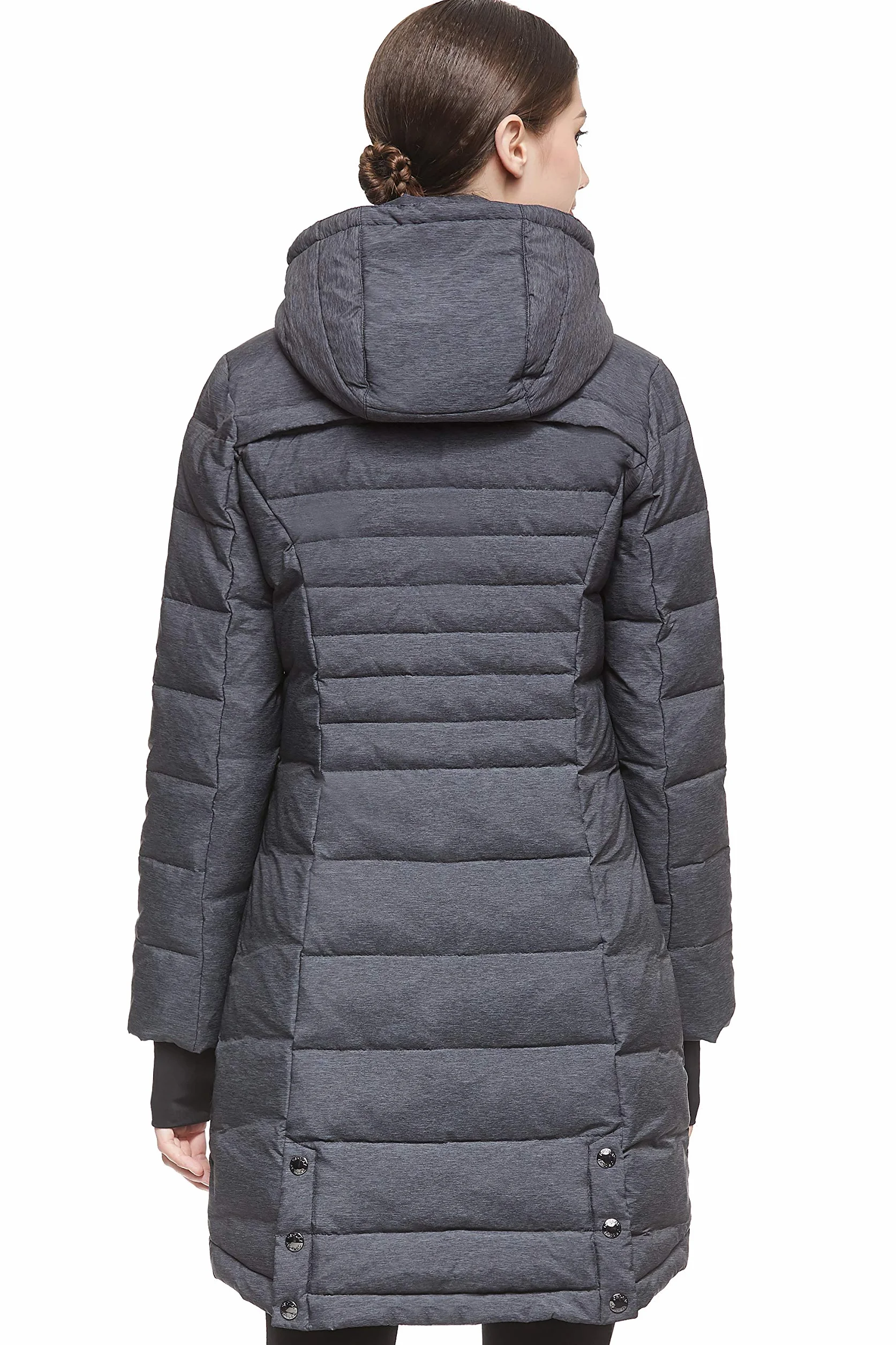 OROLAY Cappotto Invernale di Media Lunghezza con Cappuccio da Donna Piumino Comfort Trapuntato