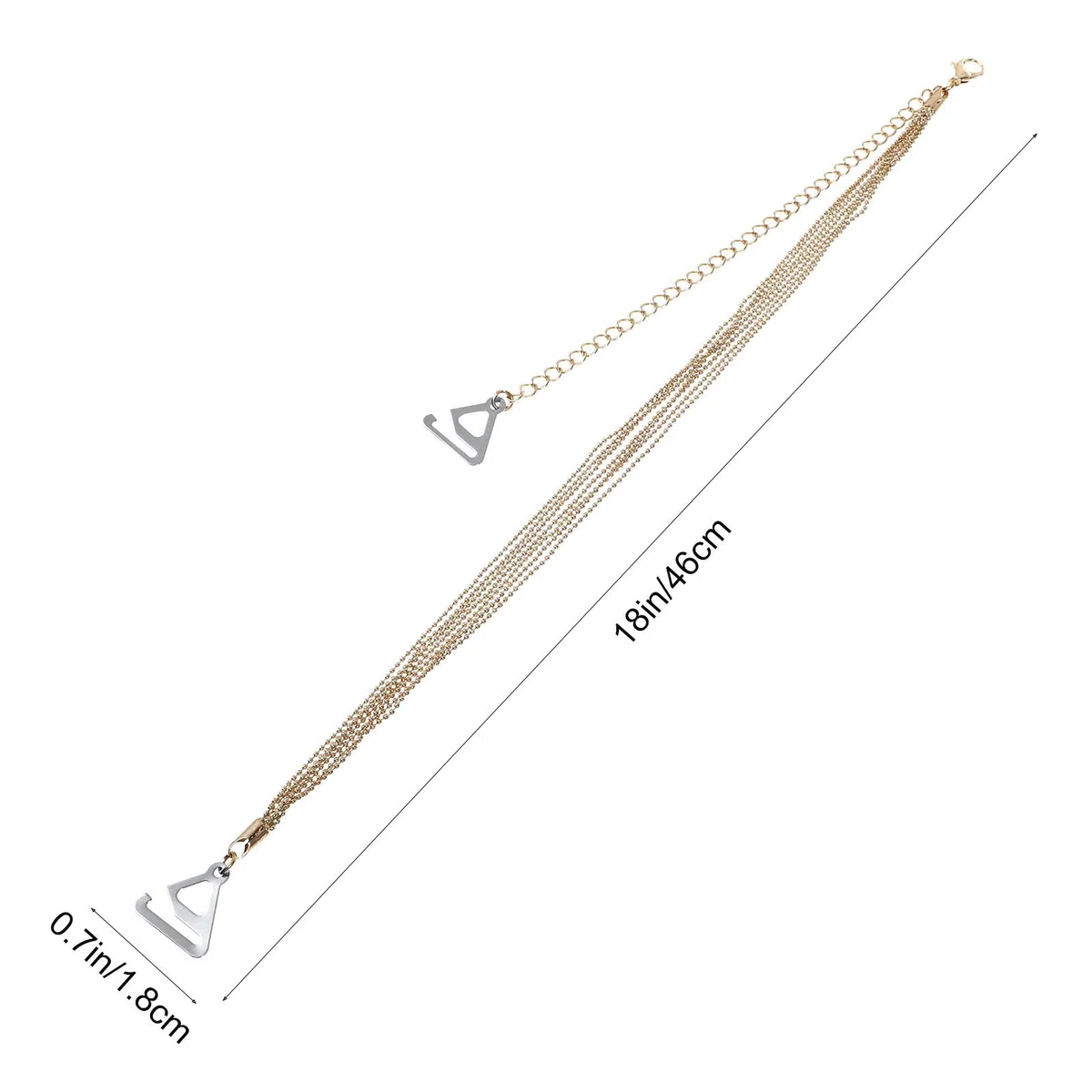 VALICLUD Cinghie Reggiseni Regolabile Con Perline 2 Paia Spallacci In Metallo Per Le Signore Eleganti Accessori Per Matrimonio E Vestiti Senza Spalla 1.8 cm Larghezza Oro E Argento