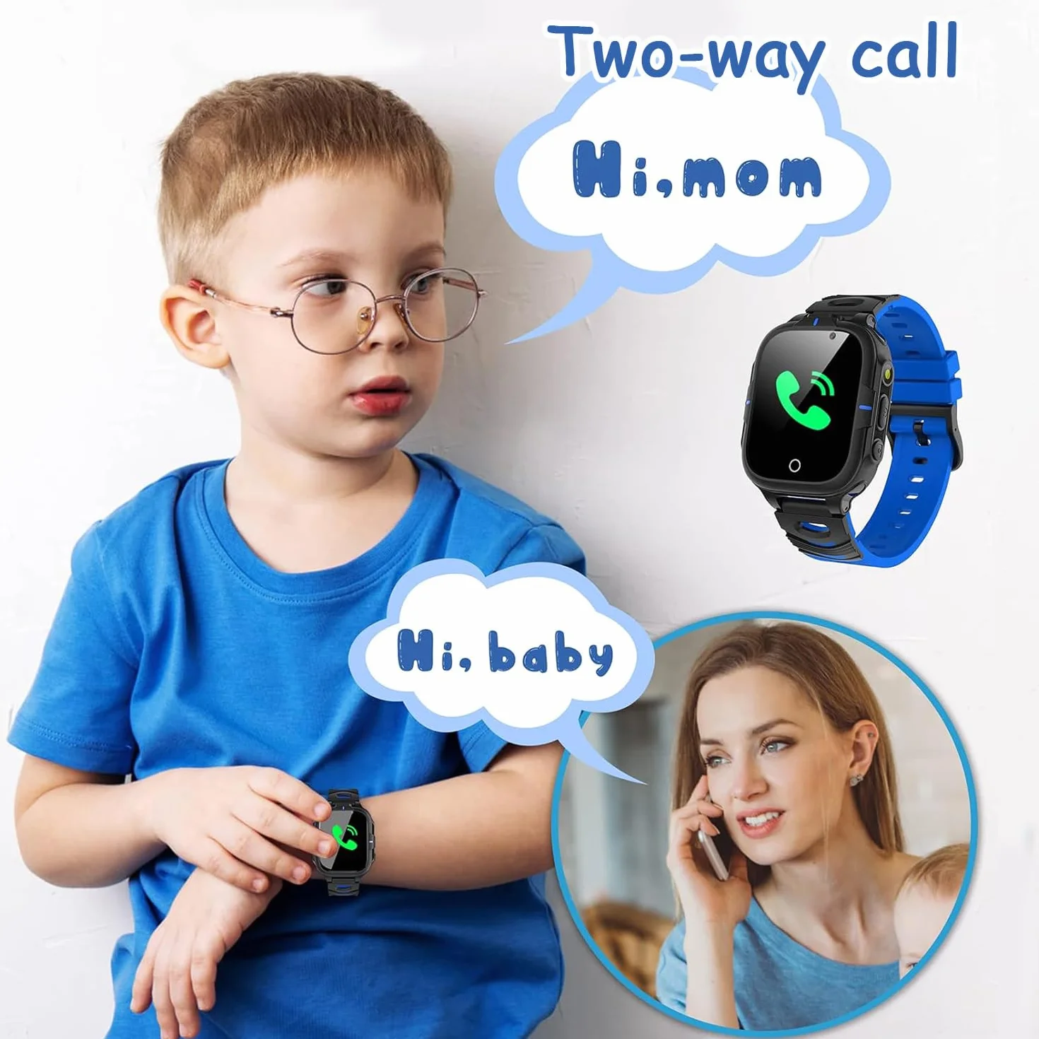 Orologio Smartwatch Bambini con 24 Giochi, Smartwatch Bambini Telefono per Ragazzo e Ragazza Musica Fotocamera SOS Cellulare Torcia Sveglia, Orologio per Bambino Regalo di Compleanno