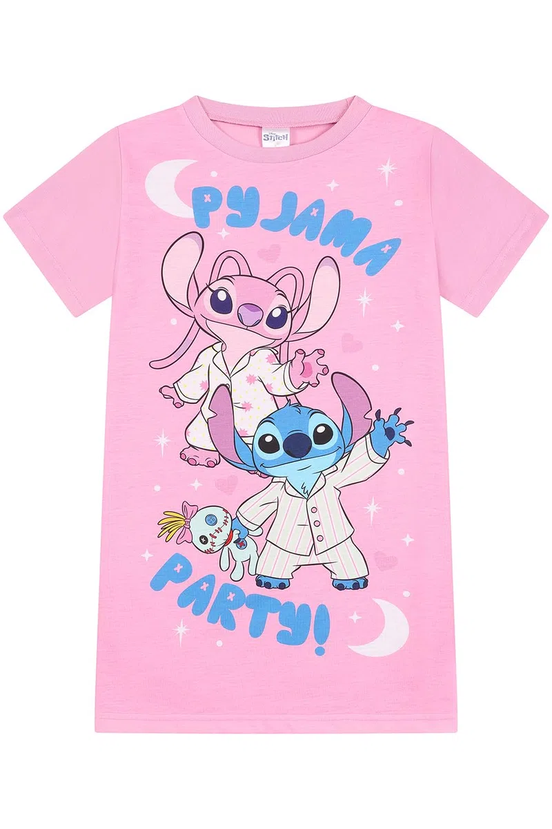 Disney Stitch and Angel, camicia da notte per bambine, motivo Lilo e Stitch