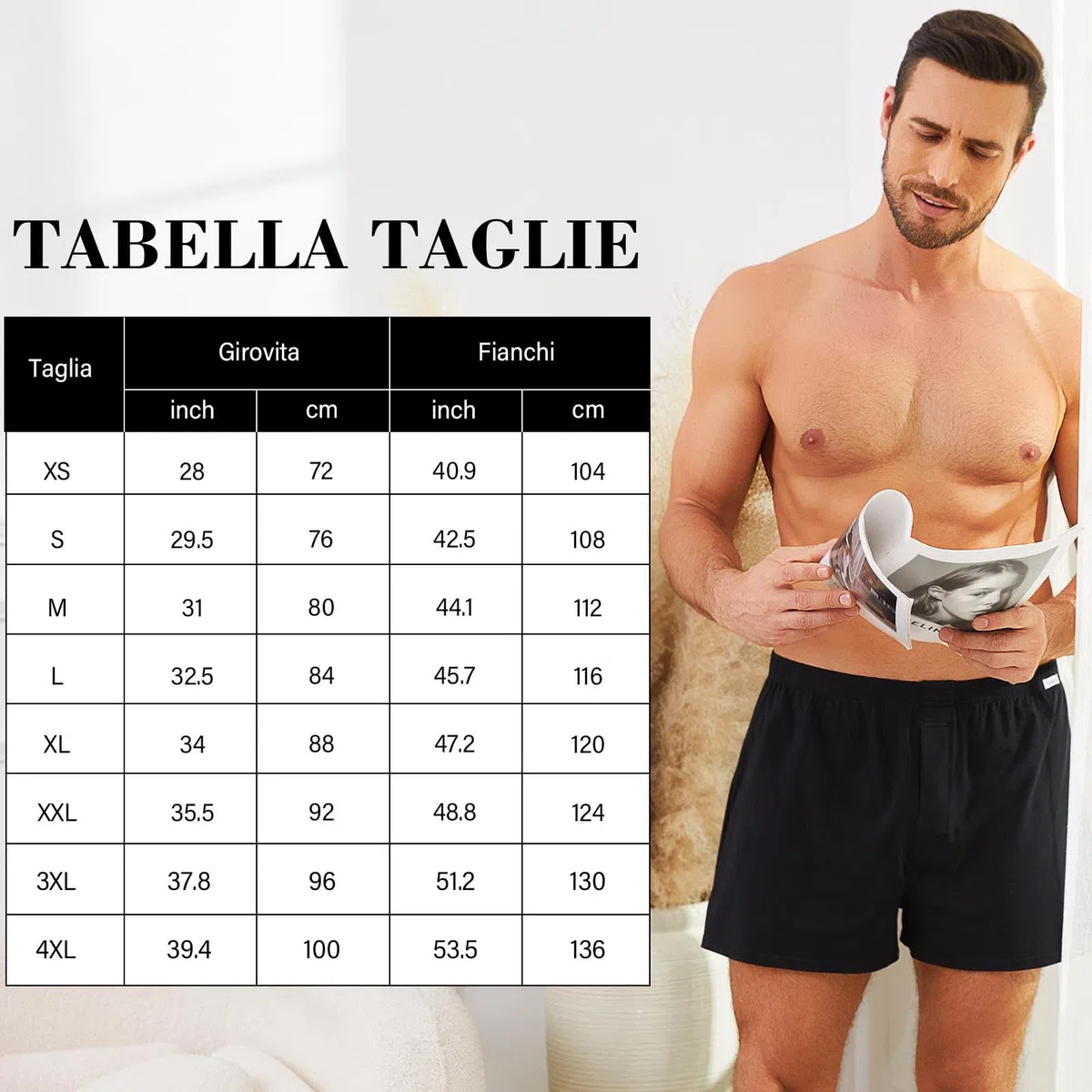ZAKASA Boxer Larghi Uomo Cotone: Mutande Boxer Uomo Classici con Bottoni Tinta Unita Morbido Traspiranti Senza Etichette per Casa Quotidiano Pacco da 3