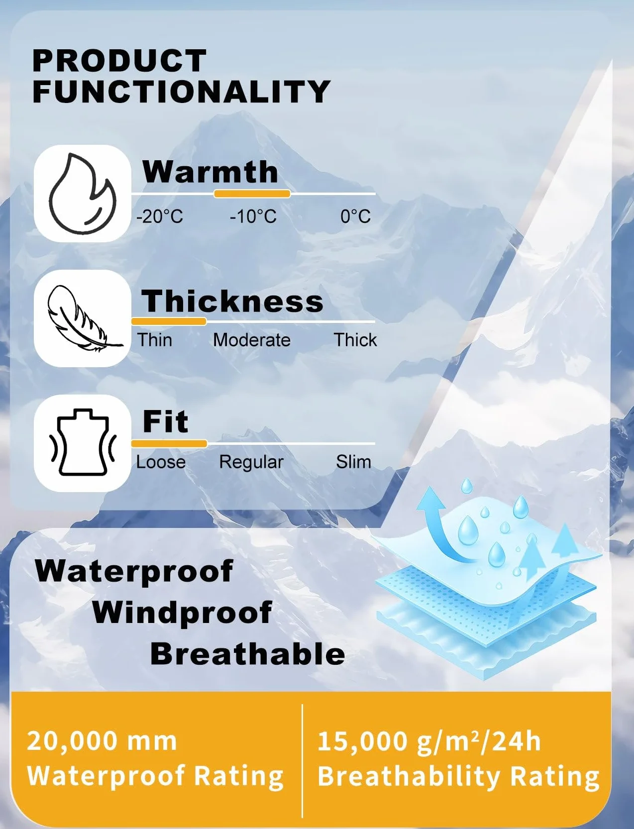 GSOU SNOW Uomo Donna Pantaloni da Sci Baggy Pantaloni da Snowboard Larghi Pantaloni da Neve Oversize - Multitasche Impermeabile Antivento Traspirante Calda
