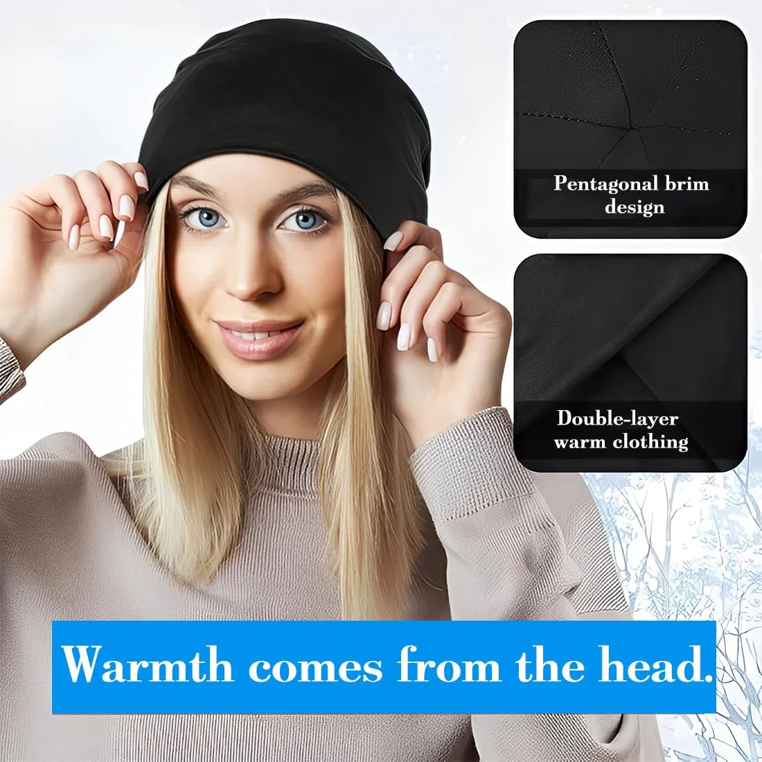 Cappello Slouchy in Cotone Morbido Confezione da 2 Berretti Elasticizzati Cappelli Larghi con Teschio Cappelli Chemio per Uomo E Donna - (Nero,Grigio)