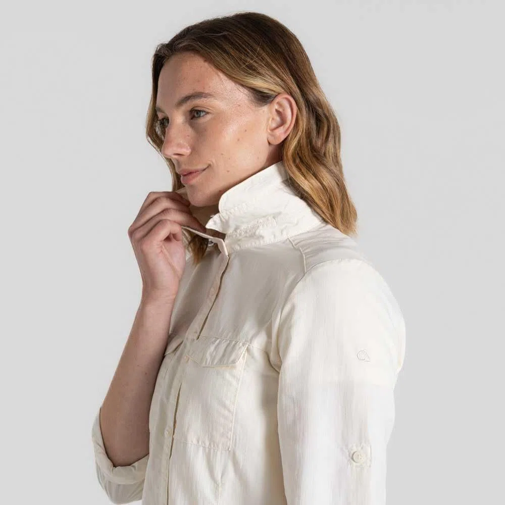 Craghoppers NosiLife Adventure Camicia da donna a maniche lunghe, resistente agli insetti
