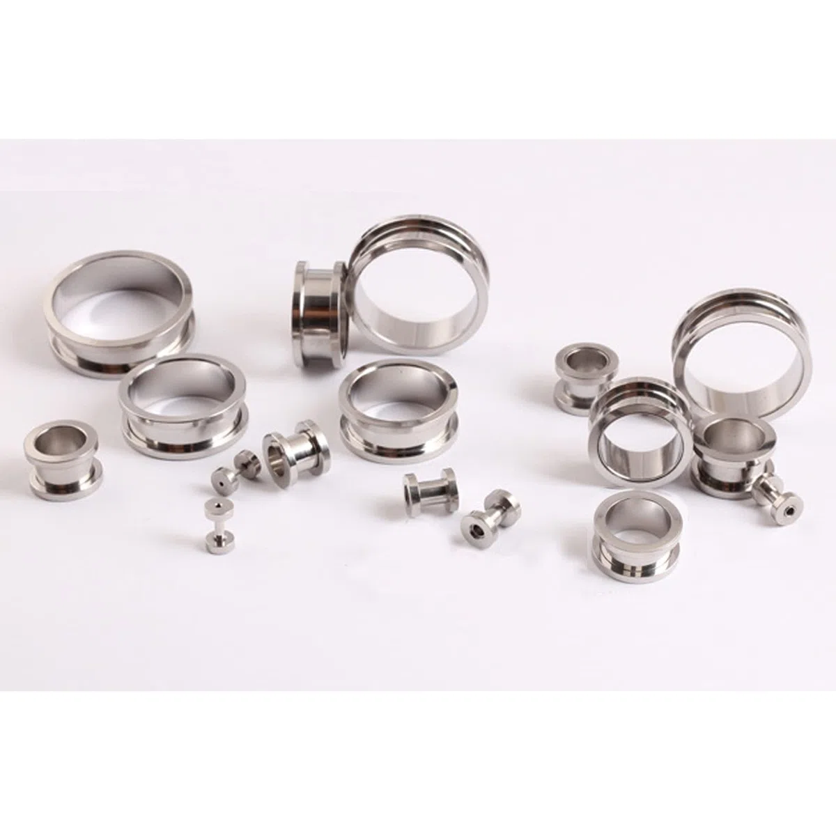 Aieci 2 Pezzo Dilatatore Acciaio Inossidabile Pircing Dilatatori Orecchini Ear Tunnel Plug Uomo Donna