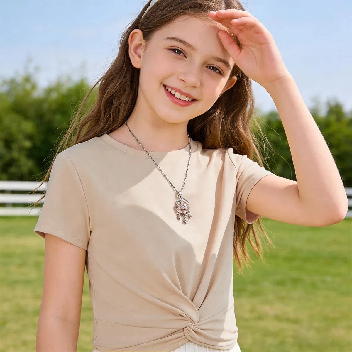 T-Shirt Bambine e Ragazze Twist Front Maglietta Estiva Bambine Magliette Girocollo Ragazza Maniche Corte Bambina Top 8-15 Anni