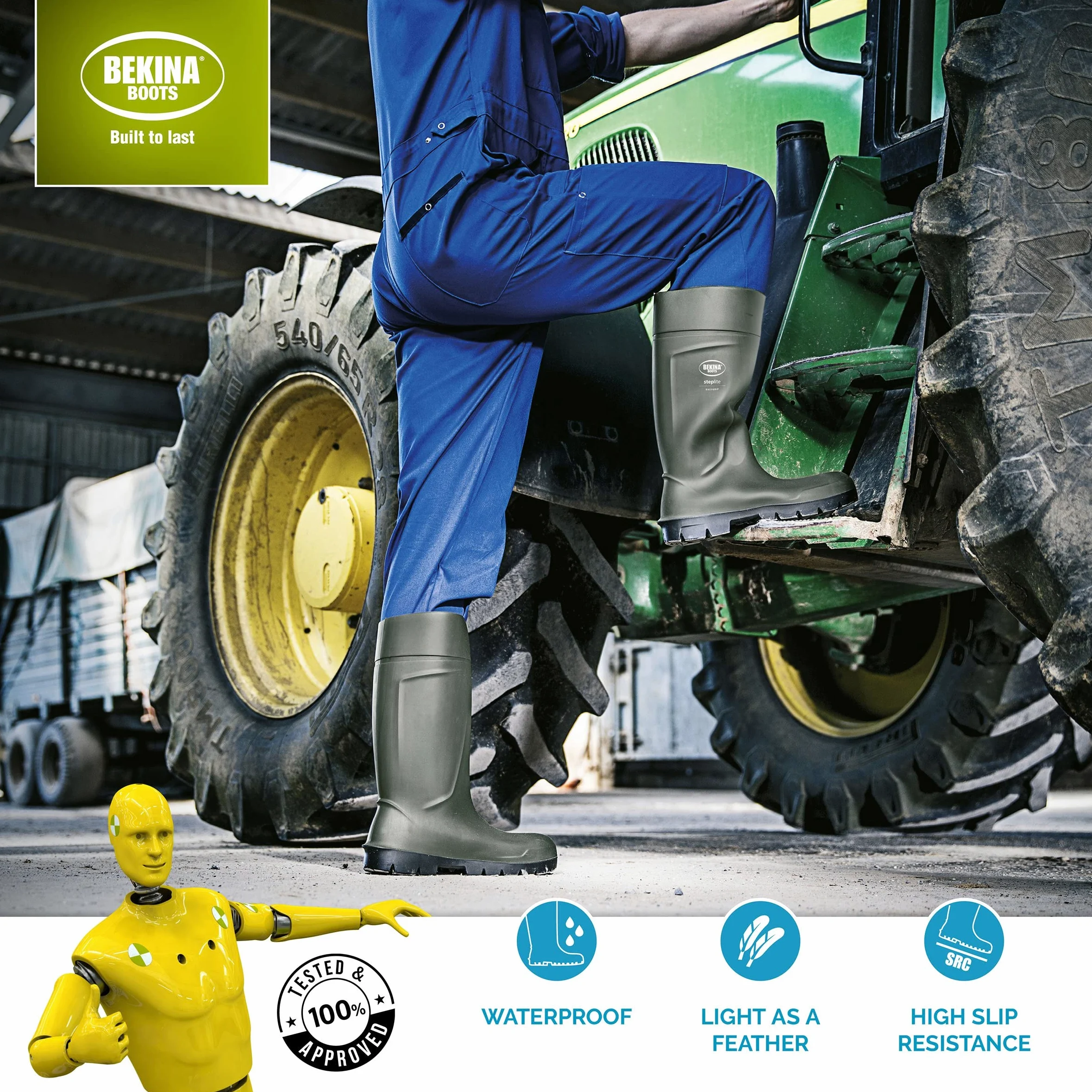 Bekina - Agrilite Steplite Easygrip S4 Groen, verde con punta in acciaio Unisex – Adulto