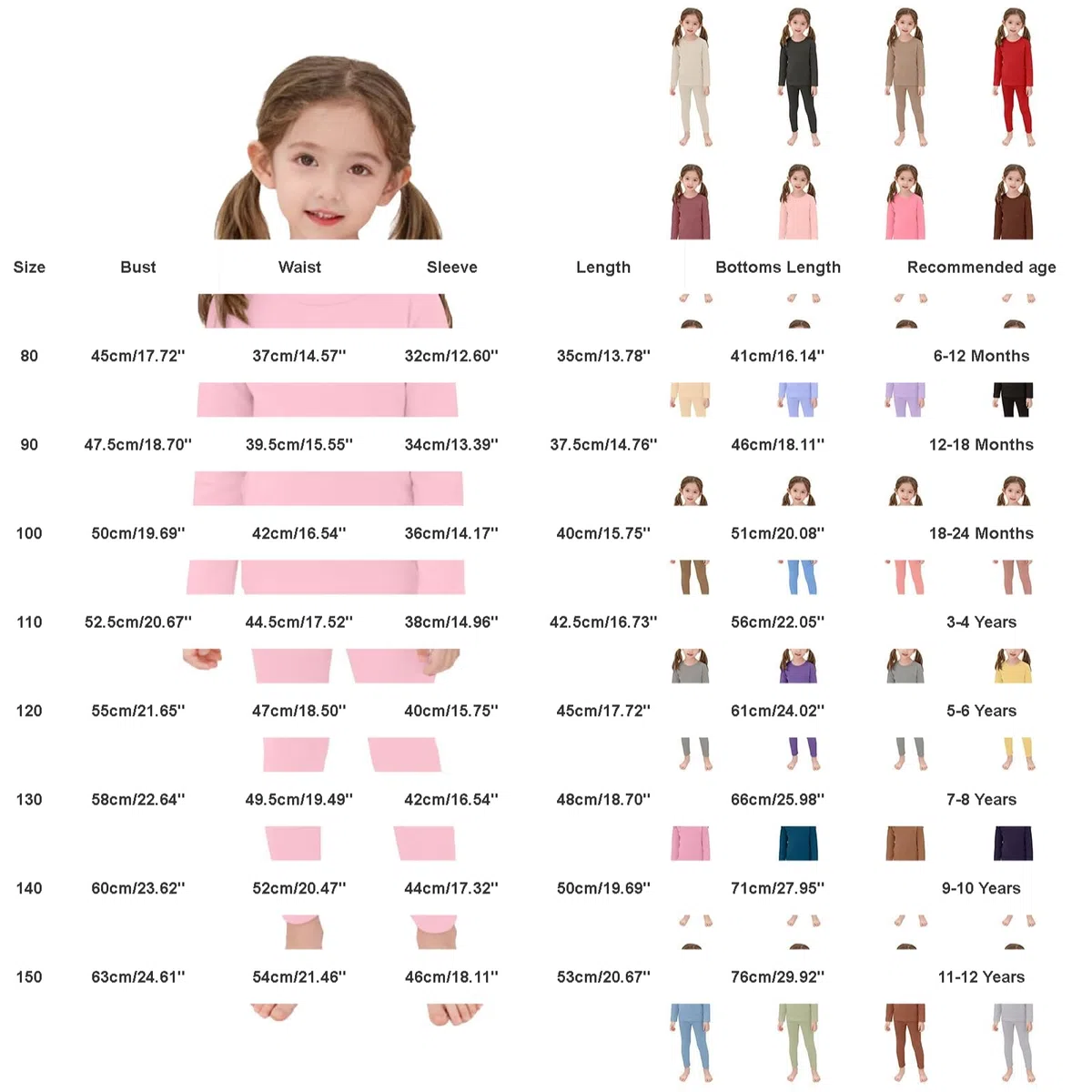 Camicia termica per bambini in cotone pantaloni abiti 2 pezzi girocollo maniche lunghe maglione intimo pantaloni atletici set ragazzi ragazze tinta unita spesso caldo pullover felpe vestiti