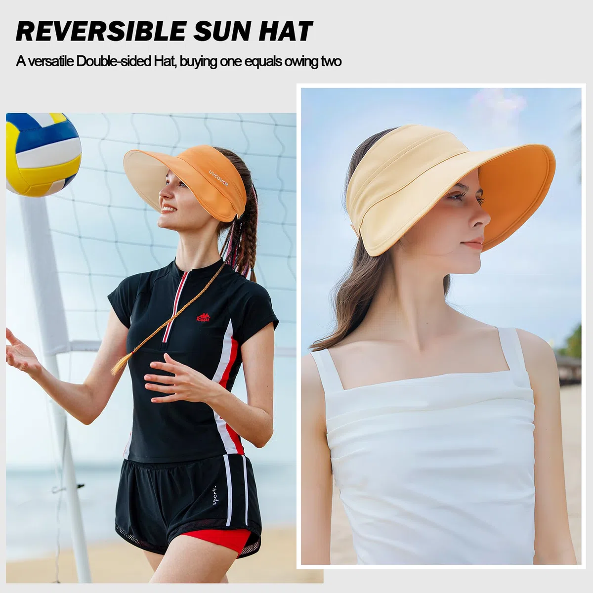 Cappello Pescatore Donna Estivo, Moda Cappello da Sole Cotone a Tesa Larga Pieghevole, UV Protezione Cappellino a Secchiello Bucket Hat da Esterno per Spiaggia All'aperto Trekking