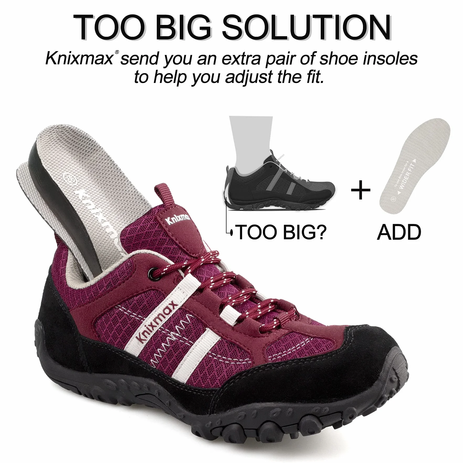 Knixmax Scarpe da Trekking da Donna Leggero Scarpe da Escursionismo Antiscivolo Traspiranti All'aperto Sportive Passeggio Arrampicata Scarpe da Montagna