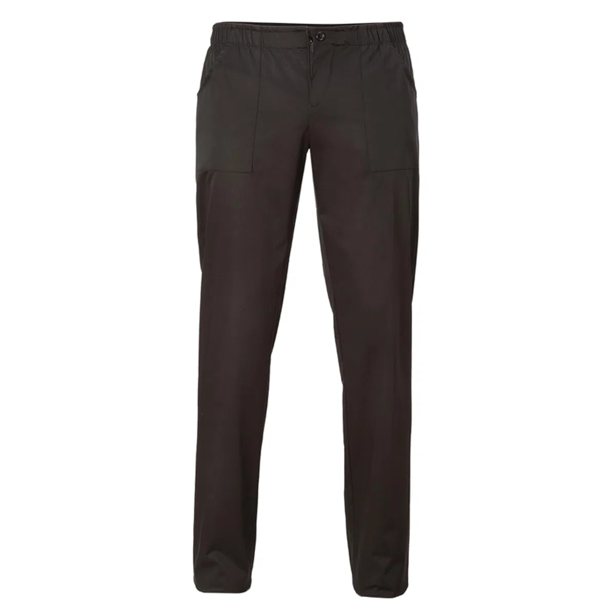 GIBLOR'S Pantalone Nero Cucina/Ristorazione MOD. Enoch, Lungo, Cintura ad Elastico e Bottone