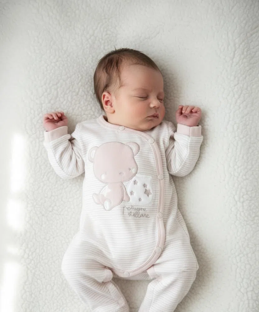 Ellepi Tutina Neonato Ciniglia Morbida e Calda | Comfort e Qualità Garantita | Taglie 0-12 Mesi
