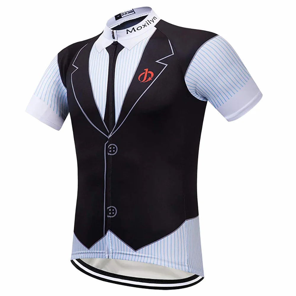 Maglia da Ciclismo da Uomo a Manica Corta con Stampa a Inchiostro Italiano