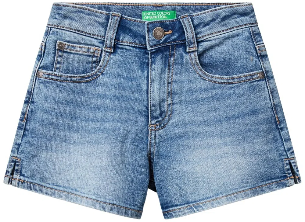 United Colors of Benetton Short 4PORC903M Pantaloncini, Blu, 130 cm Bambina