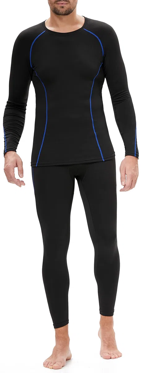 BenBoy Biancheria Intima Termica Uomo Set di Biancheria Funzionale Intima Traspirante Base Layer Invernale Termiche Abbigliamento Termico Intimo per Sci Ciclismo Corsa