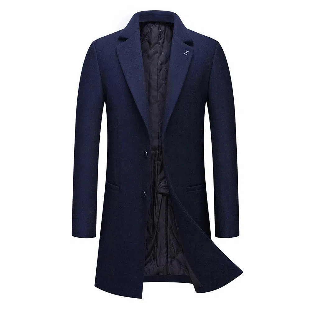 Allthemen Cappotto da Uomo con Colletto a Bottone Coat Casual Outerwear Caldo e Spesso per Inverno Coat