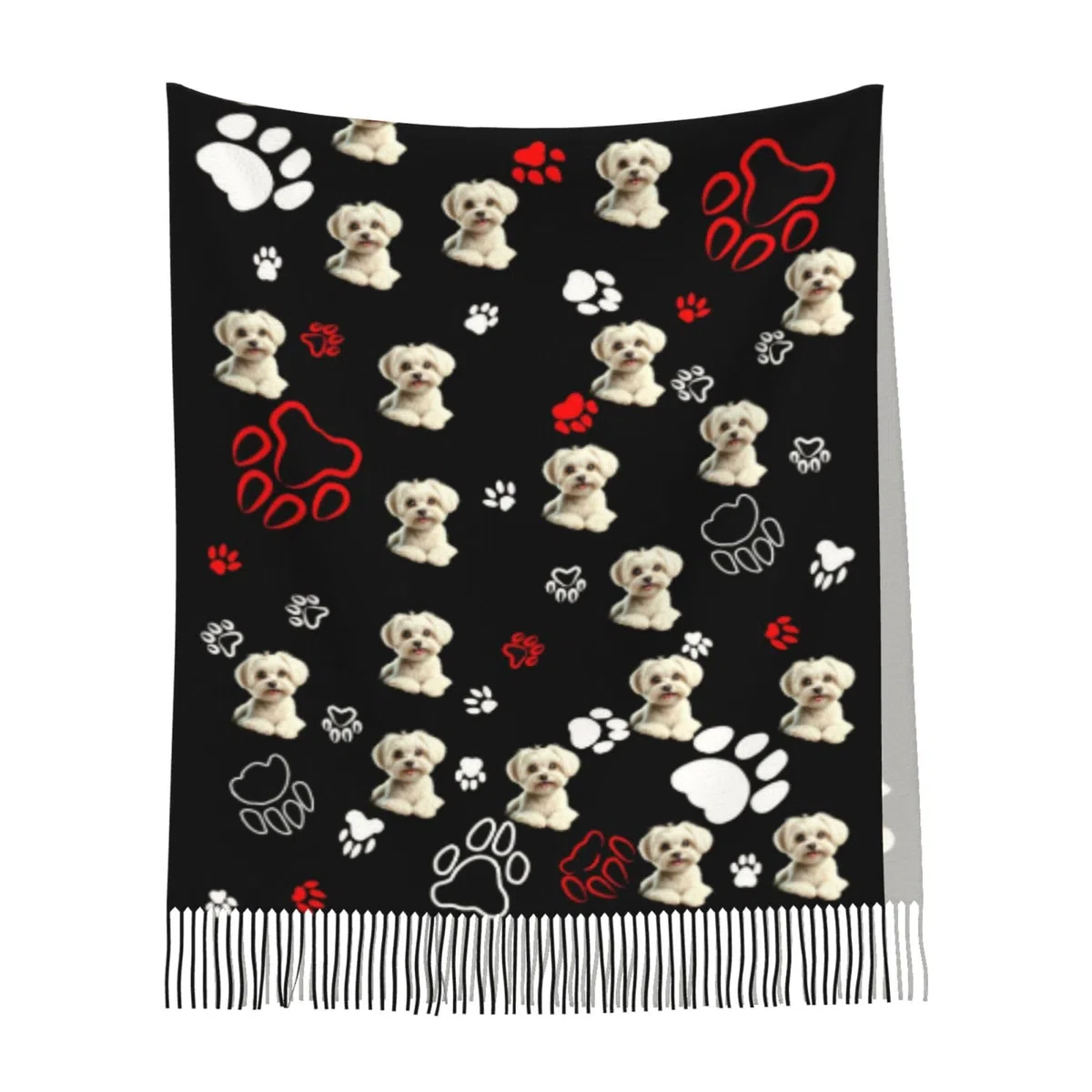 Sciarpa Personalizzata, Nome Ricamato Personalizzata Sciarpa, Personalizzata Tassel Scarf Shawl per Uomini e Donne Lavoro Casual Autunno Invernale Natale compleanno