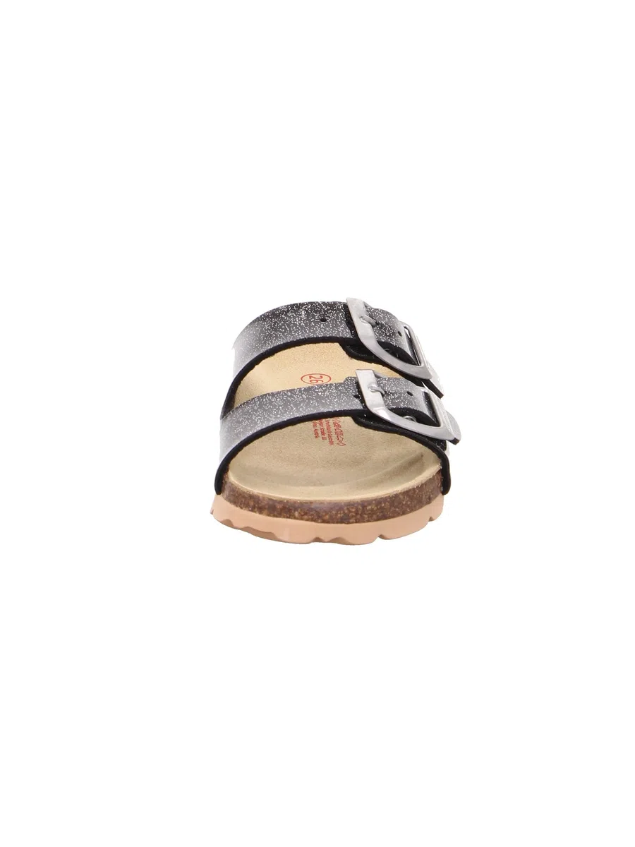 Superfit Fussbettpantoffel 800111, Pantofole Bambini e ragazzi, Nero/Silver 111, 31 EU