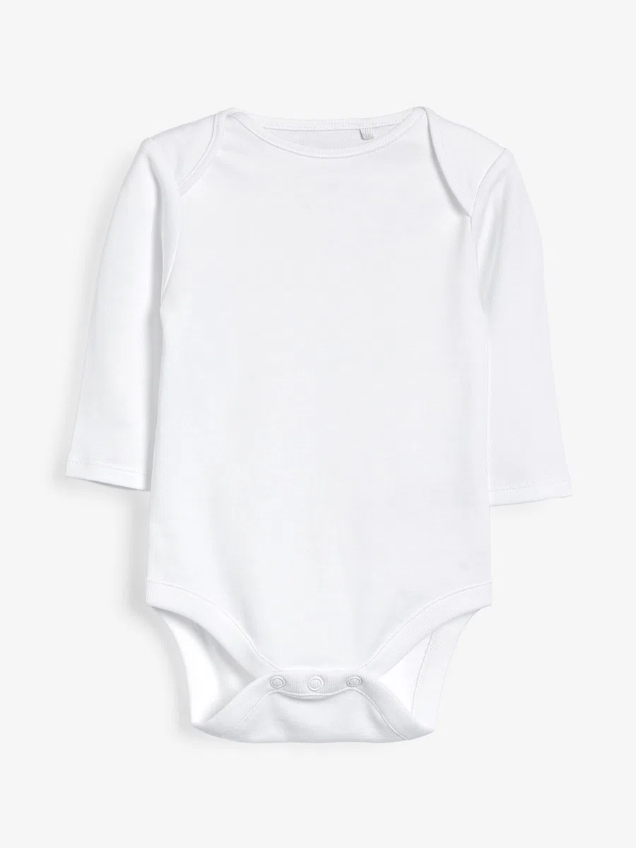 NEXT Bambina Confezione da 5 body basic per neonati a maniche lunghe in 100% cotone
