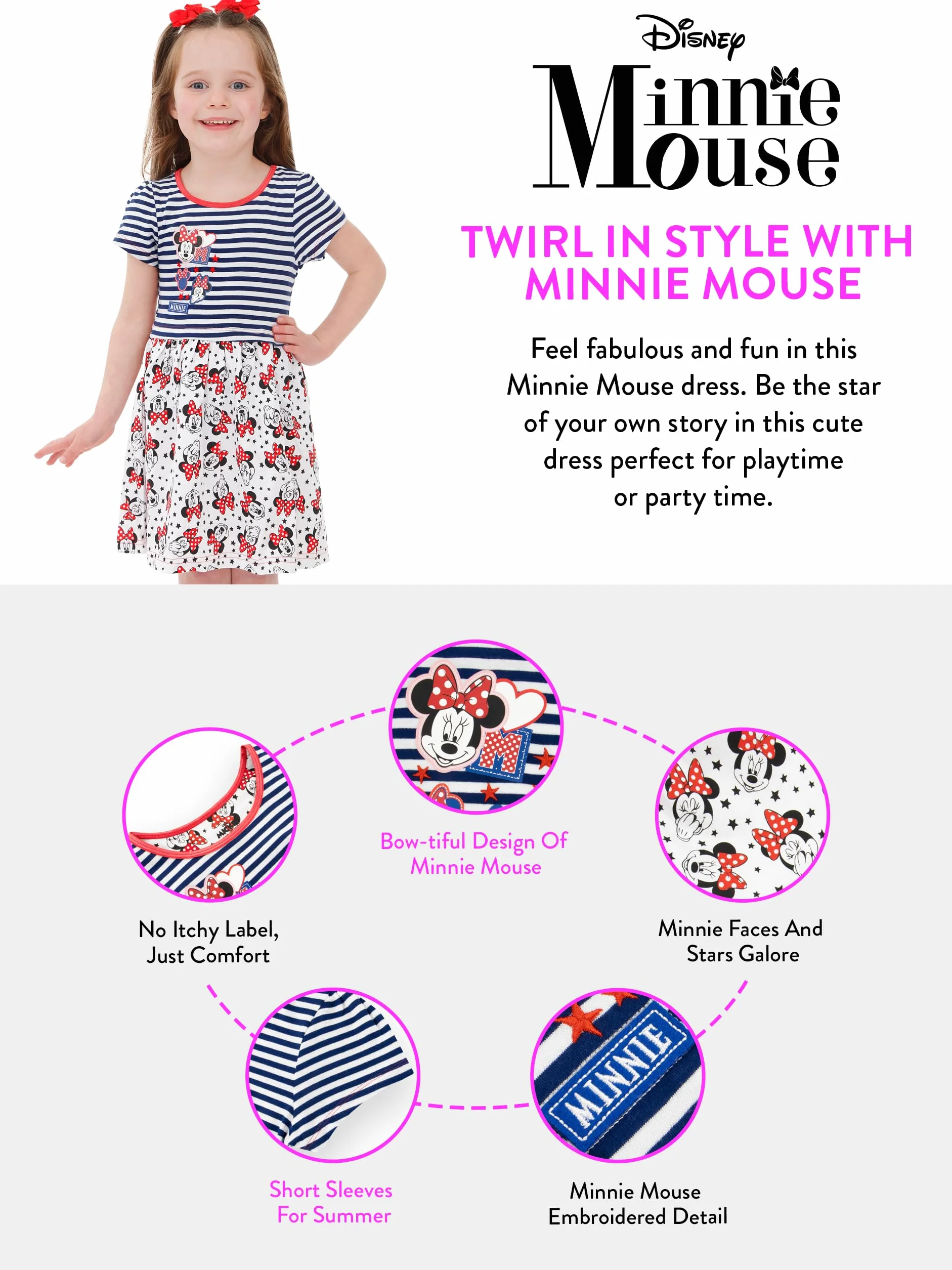 Disney Ragazze Minnie Mouse Abito