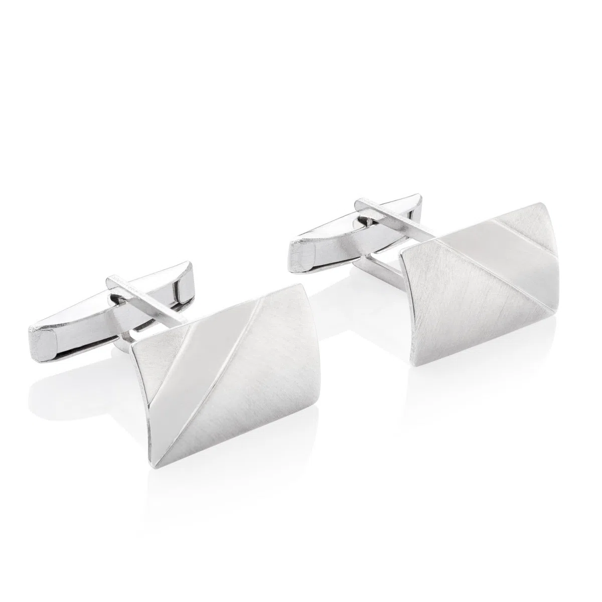 Gemelli Da Polso In Argento 925 Da Uomo Con Moderno Design Superficie