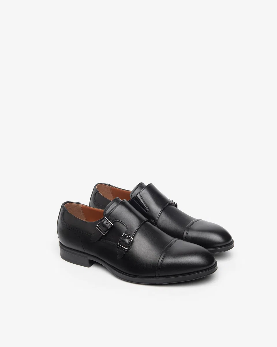 Nero Giardini E400142UE Doppia Fibbia Uomo in Pelle
