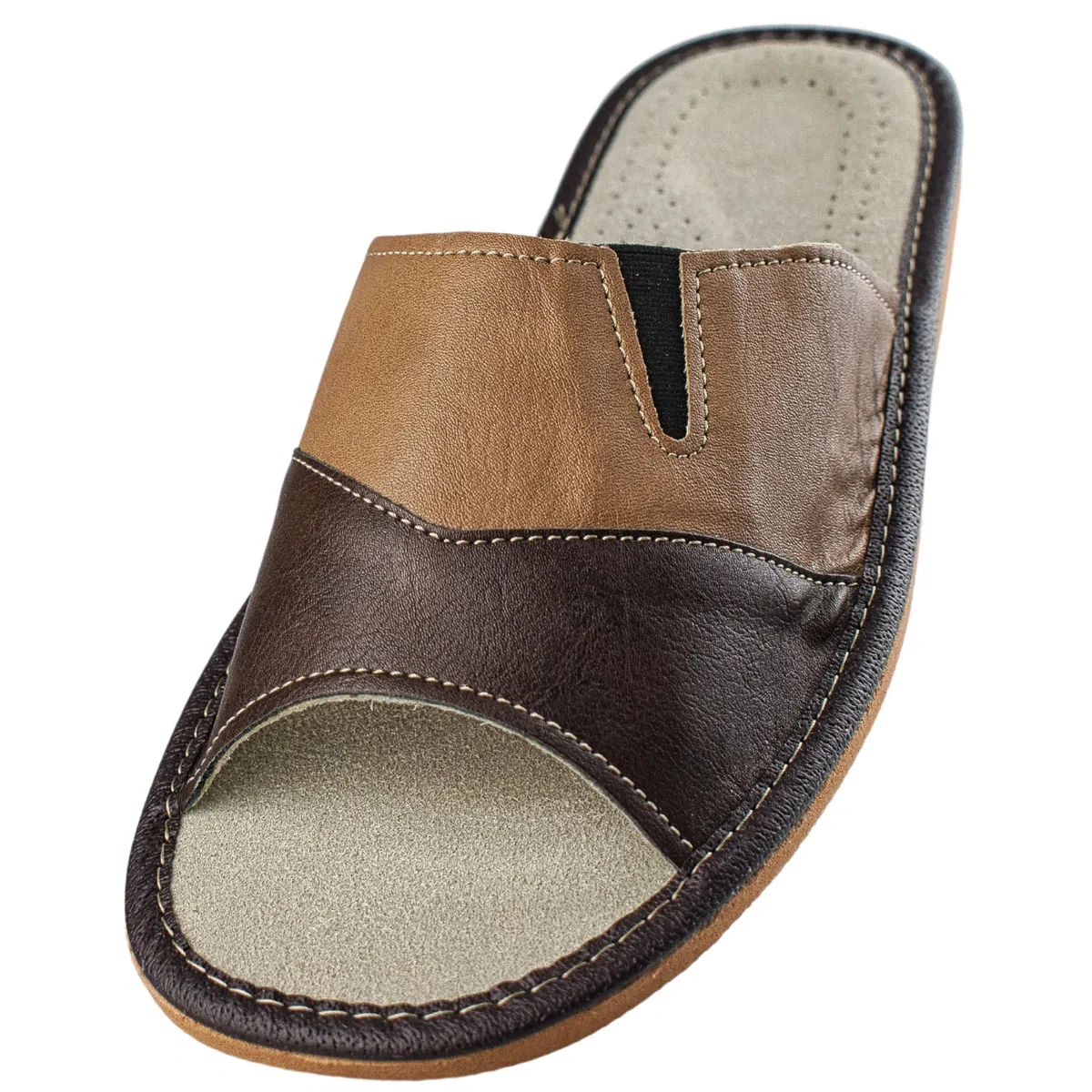 APREGGIO Pantofole da Uomo Leich Naturale 100% Pelle Prodotto Naturale Fatto a Mano