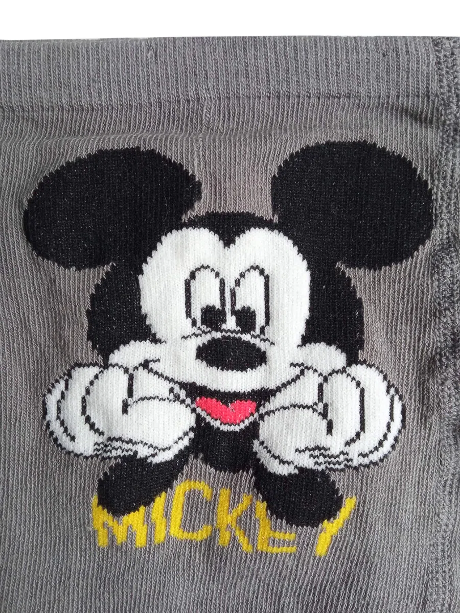 United Labels Disney Mickey Mouse - Collant per bambini e bambine, colore: grigio/bianco (confezione da 3)