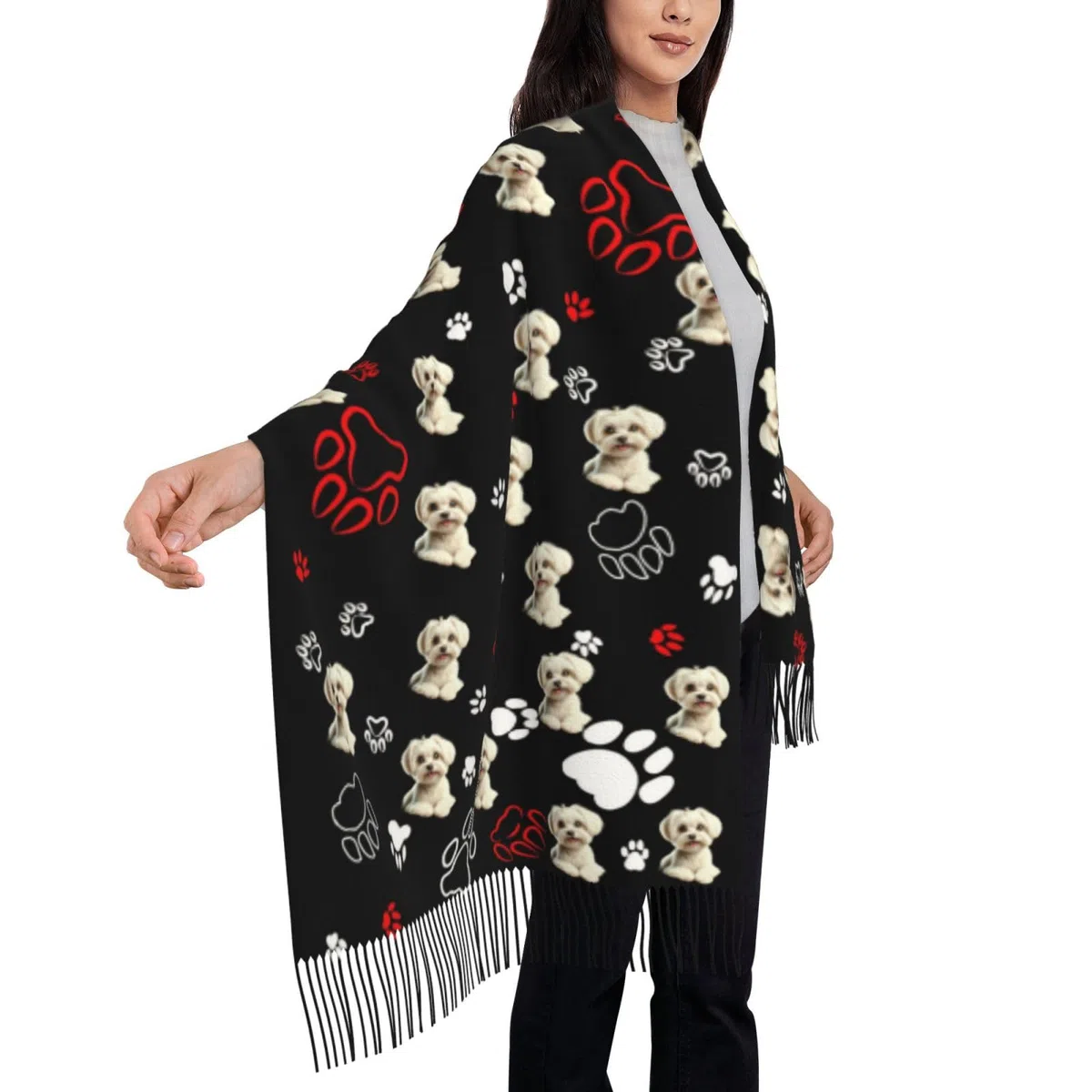 Sciarpa Personalizzata, Nome Ricamato Personalizzata Sciarpa, Personalizzata Tassel Scarf Shawl per Uomini e Donne Lavoro Casual Autunno Invernale Natale compleanno