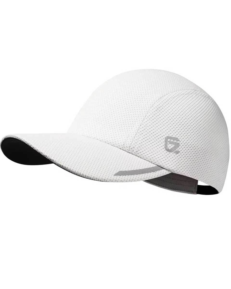 GADIEMKENSD Cappello da Corsa rinfrescante da Uomo, Cappello in Mesh performante – Eccellente Ventilazione, Leggero, Sicurezza Riflettente – Raffredda Fino a 2 Ore