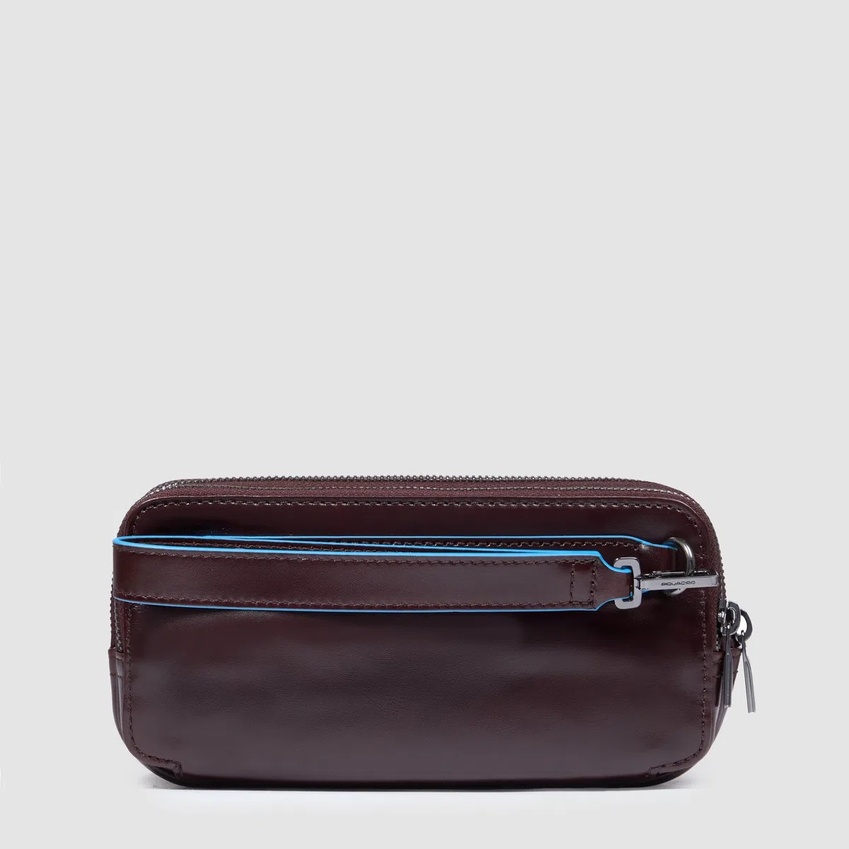 PIQUADRO – Pochette Uomo a Tre Scomparti – In Pelle – Colore Mogano