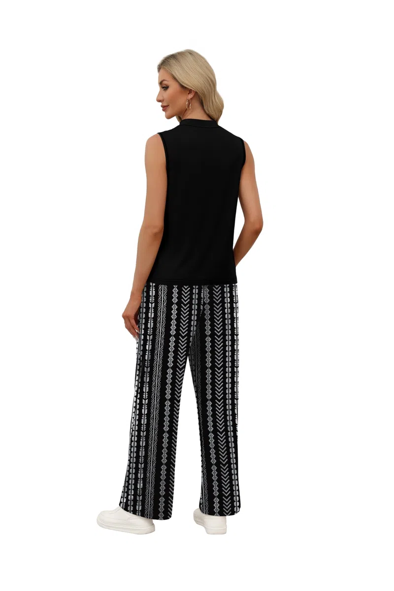 WIHOLL Set da 2 pezzi da donna, set da salotto estivo, da viaggio, aeroporto, abbinamento, abbigliamento da donna