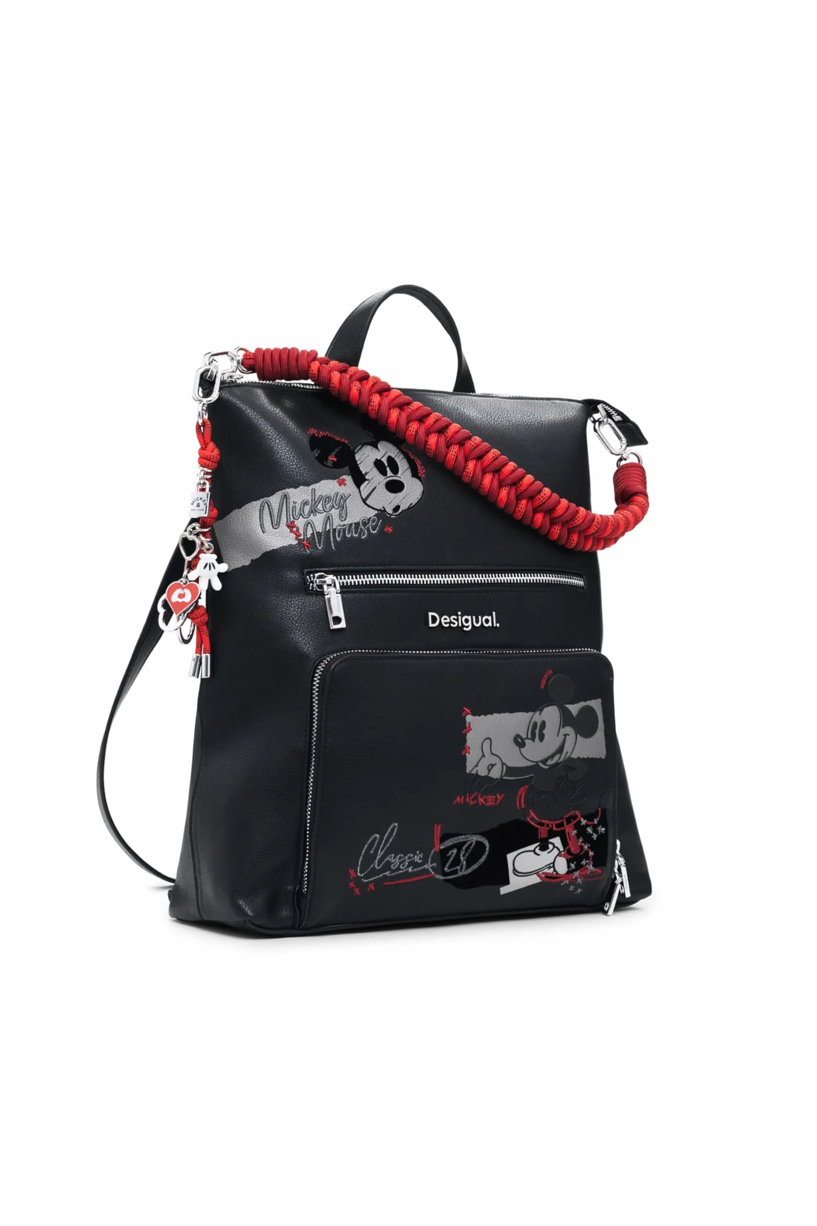 Desigual zaino per il tempo libero Mickey Rock Pretoria 2.0 Backpack Black nero