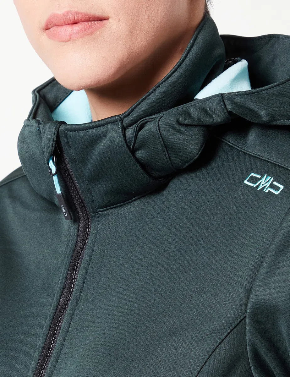 CMP Giacca Melange In Softshell Da Donna Con Cappuccio Removibile Giacca Donna