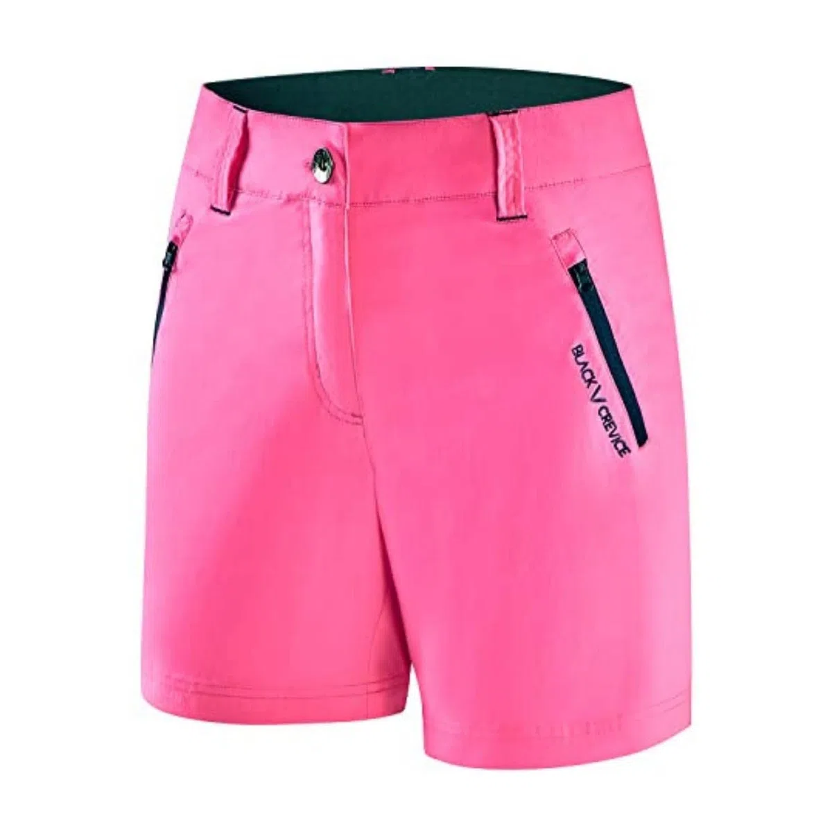 Black Crevice, Pantaloncini Corti da Donna, da Trekking, da Donna, Corti, da Trekking, da Donna, con Elastico in Vita sulla Schiena, Resistenti e Traspiranti