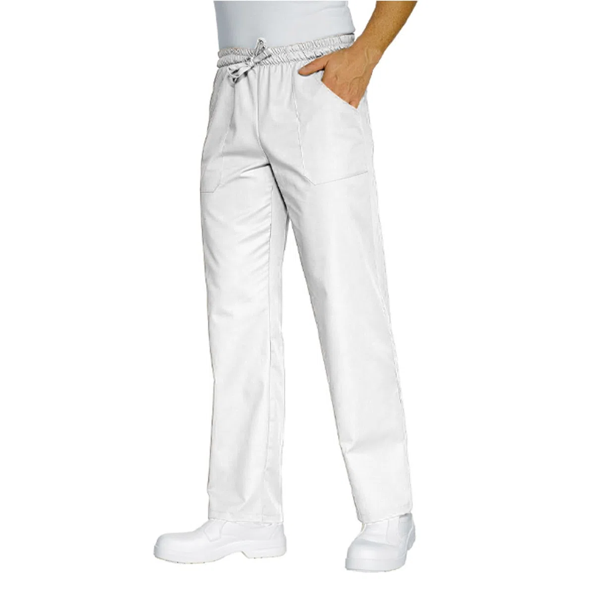 fratelliditalia.org Pantalone da Lavoro con Elastico e Laccio Made in Italy Estetista Infermiere Pantaloni