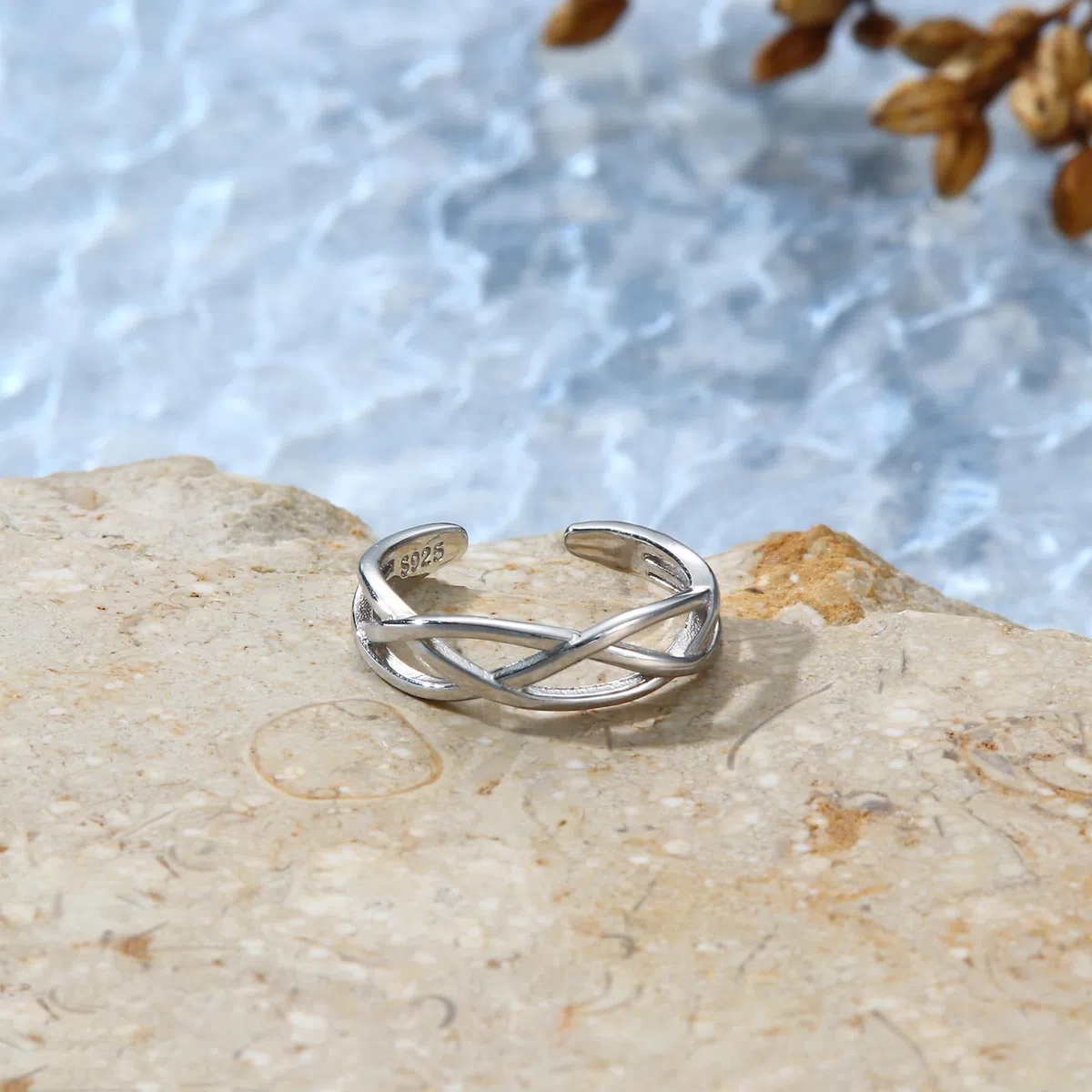 KRFY 925 Argento Anelli da Piede per Donna Avvolgere Regolabile Anello Polsino Aperto Ipoallergenico Turchese Nodo Celtico Vintage Band Anelli da Piede per Uomo Ragazze