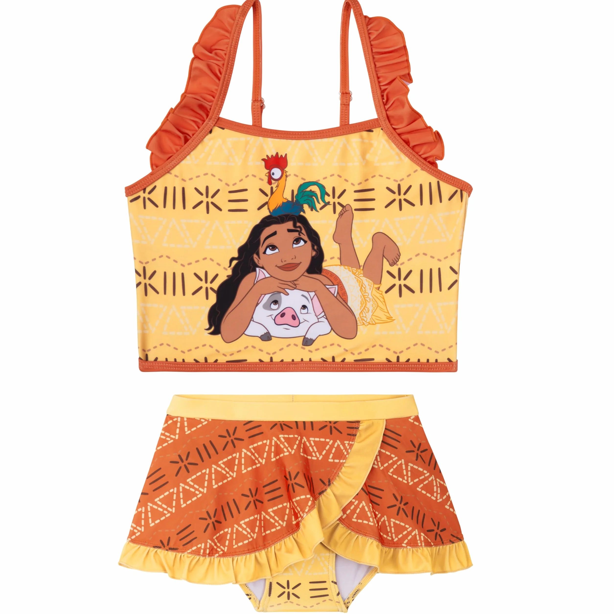 Get Trend Disney Frozen | Vaiana | La Sirenetta Costume Piscina Bambina Due Pezzi, Bikini Bambina Set con Balze e Cinturino Regolabile, Regalo Ragazza