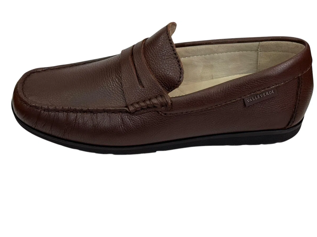 Valleverde Mocassino Uomo 36940 in Pelle Marrone o Blu Modello Casual. Una Calzatura Comoda Adatta per Tutte Le Occasioni. Primavera-Estate 2023