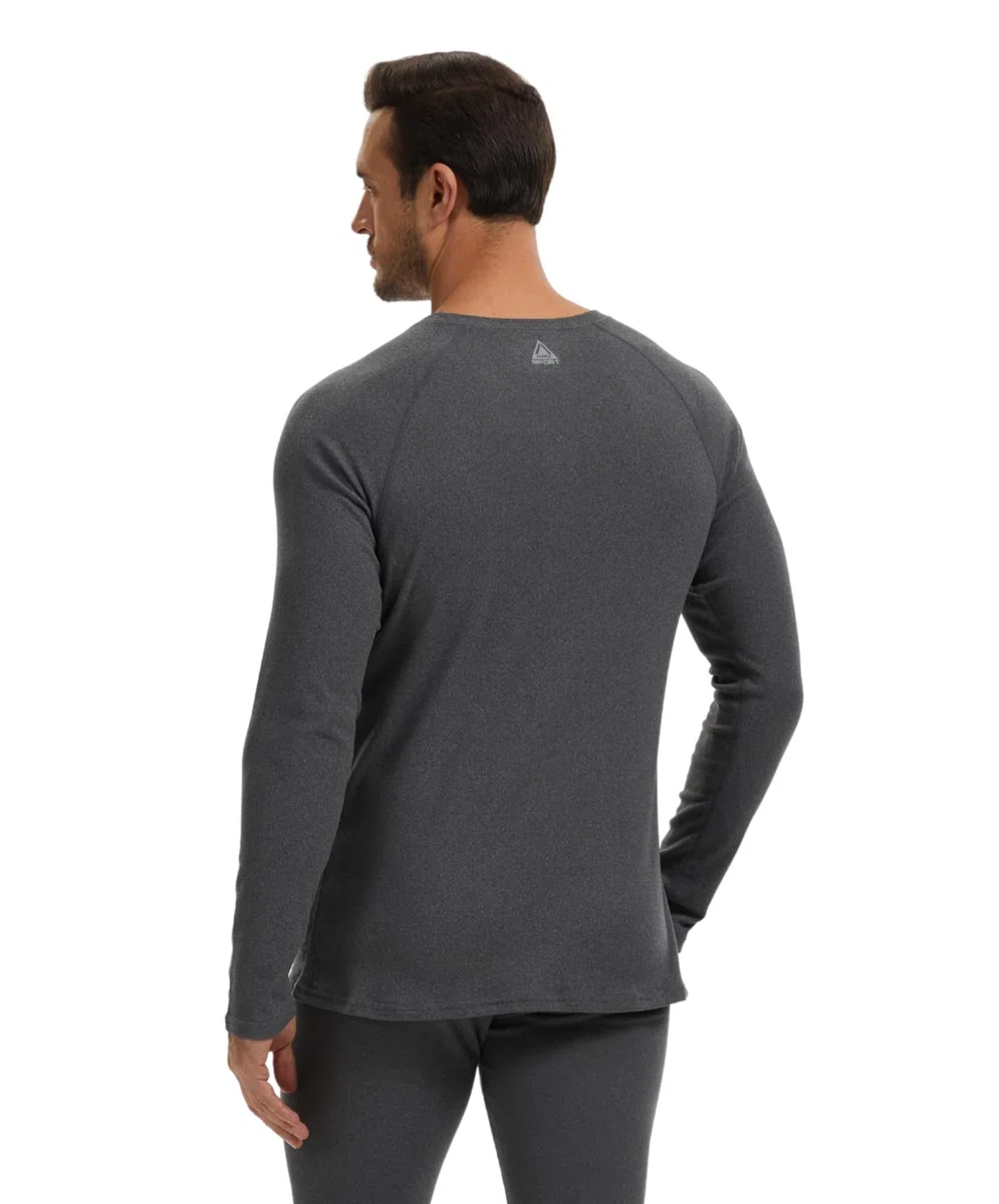 AMZSPORT Maglia Termica Uomo Manica Lunga Invernale Intimo Termico Palestra Running Sportiva