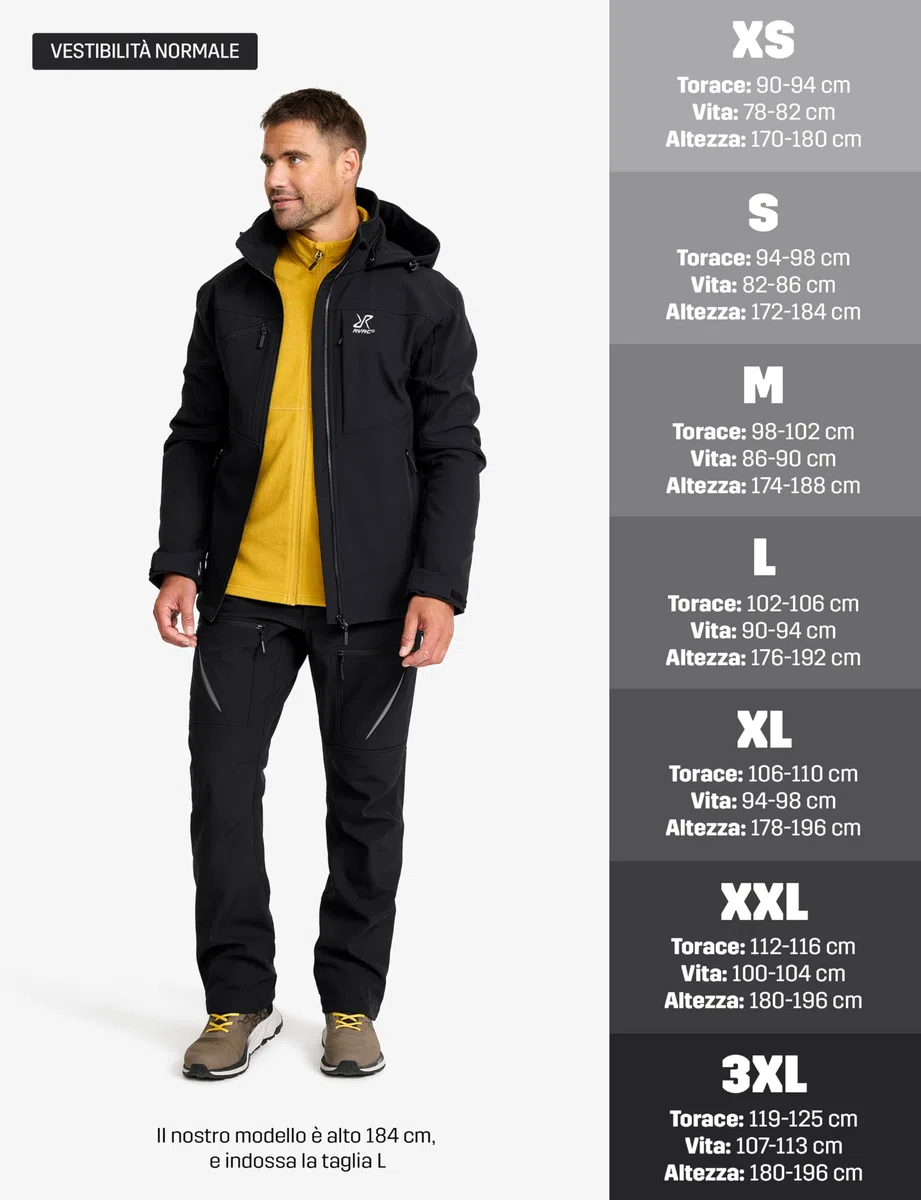 RevolutionRace Hiball Softshell Jacket da Uomo, Giacca da Esterno per Escursionismo