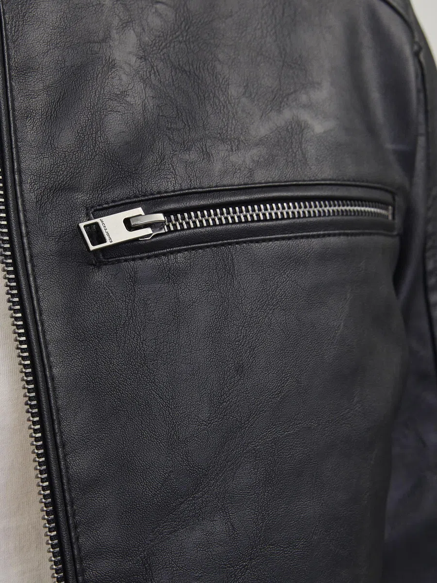 JACK & JONES Synthetic Leather Jacket Synthetic Leather Jacket